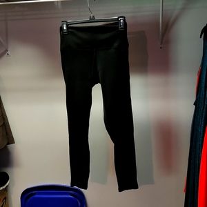 Pink 3/4 black high waisted leggings, size medium,  never worn